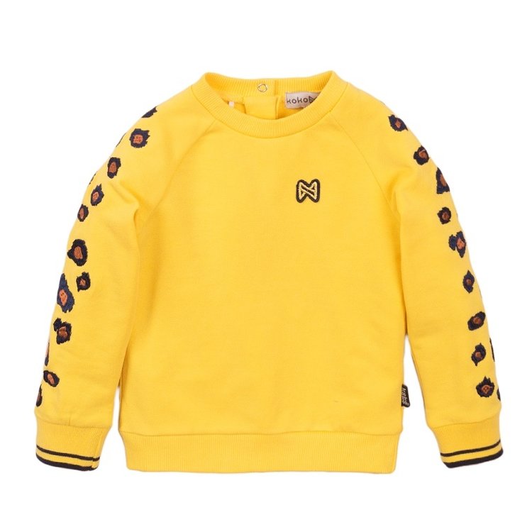 Koko Noko Sweater Yellow Leopard