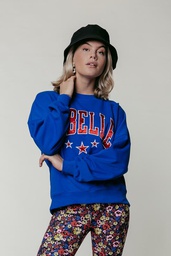 Colourful Rebel Rebelle Patch Dropped Shoulder Sweat Blue