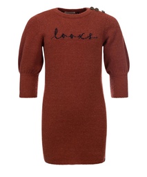 Looxs knit dress terracota